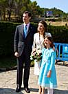 Doña Letizia ha recibido un ramo de flores.