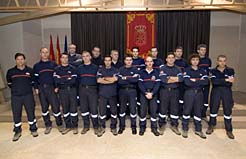 Alumnos del curso de ascenso a Cabo de Bomberos inaugurado ayer