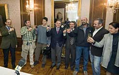 Brindis del Presidente con los medios