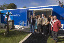 Unidad móvil de resonancia magnética en Elizondo