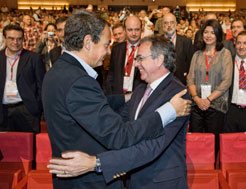 El Presidente Sanz y el Presidente Rodríguez Zapatero han acudido al 25 Congreso de la Federación del Metal de UGT.