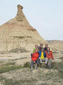 Periodistas de la revista OP PAD en las Bardenas