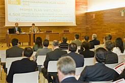 Miranda en la reunion del Plan Navarra 2012.