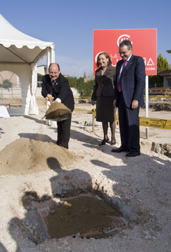 Primera piedra del Centro de Salud de Sangüesa