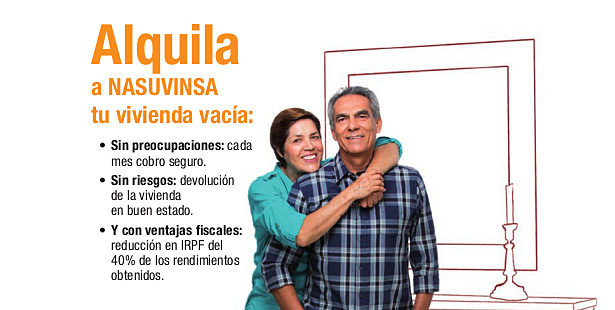 Cartel de la campaña para alquier tu vivienda vacía.