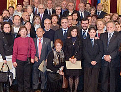 Momento de la recepci&#180;&#180;on del Presidente a los voluntarios de Javier 2006