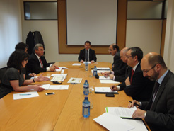 Reunión del Gobierno de Navarra y Adif sobre el nodo intermodal de Pamplona.