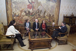 El Presidente Sanz, en un momento de la reunión 