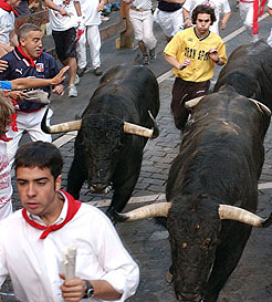 Imagen del primer encierro de Sanfermines