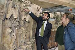 Visita del consejero Corpas a Santa María de Olite