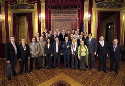 Sanz Presidentea saritutako pertsonekin