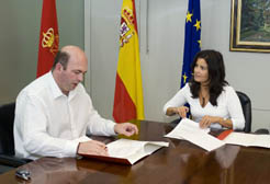 La consejera García Malo y Francisco Pérez